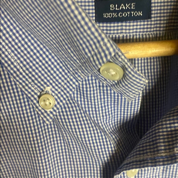 Polo Ralph Lauren Blake Light Blue checked Oxford button down Shirt XL cotton - Picture 4 of 5